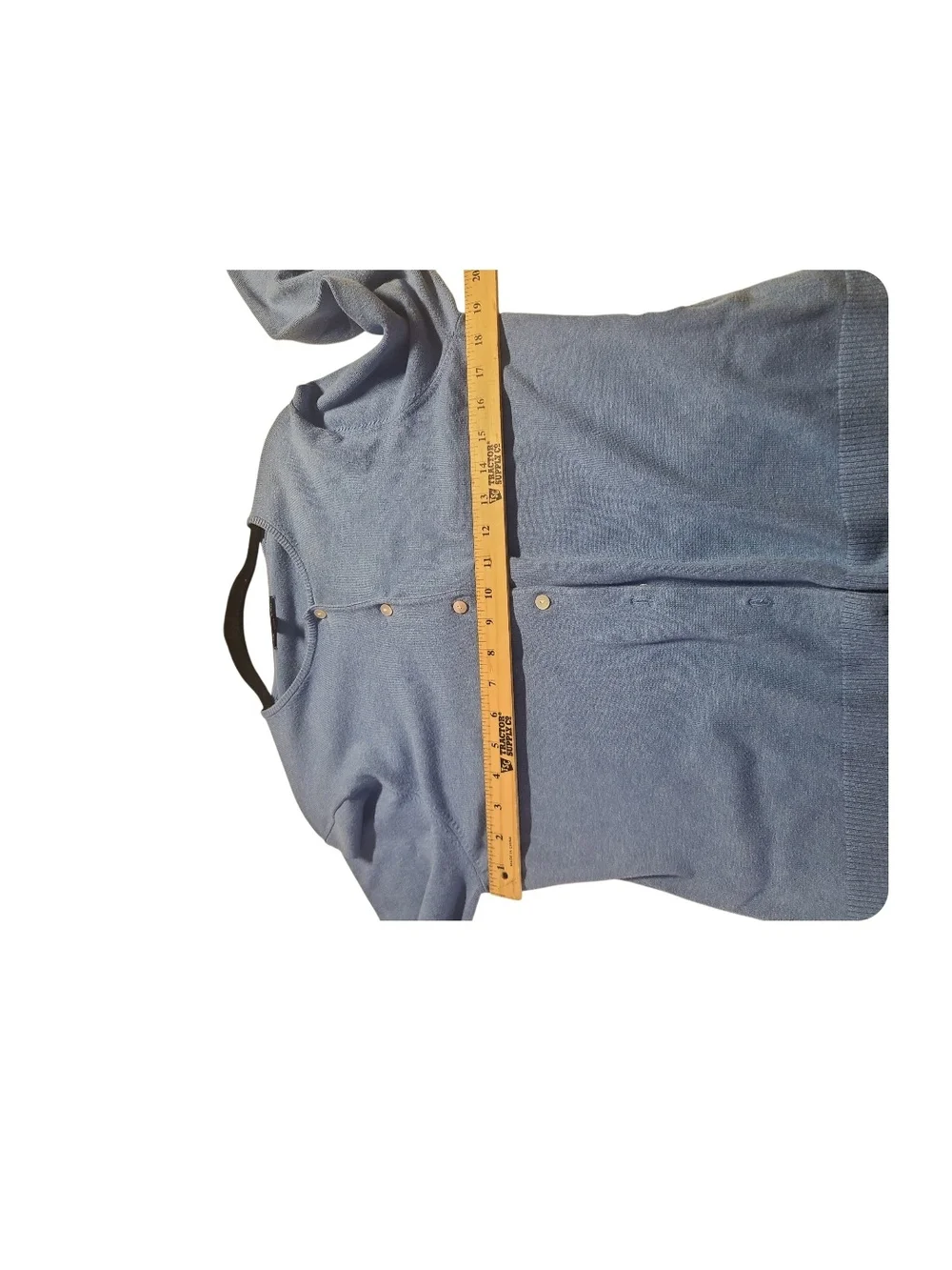 ​Lands' End Blue Cardigan & Talbots Lavender Top Bundle M